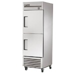 True TS-23-2-HC - Refrigerator, one-section, (2) solid half doors, stainless steel front/sides